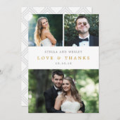 Clean Collage EDITABLE KLEUR Foto Dank u kaart (Voorkant / Achterkant)