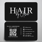 Clean Contemporary Hairdresser QR Code Visitekaartje
