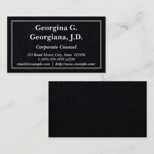 Clean Corporate Counsel Visitekaartje (Voorkant / Achterkant)