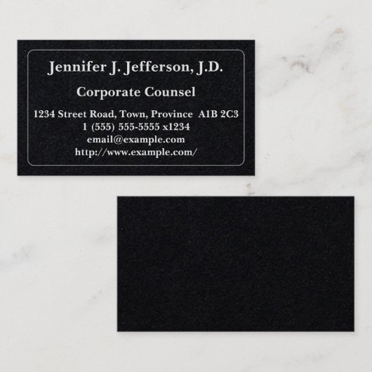 Clean Corporate Counsel Visitekaartje (Voorkant / Achterkant)