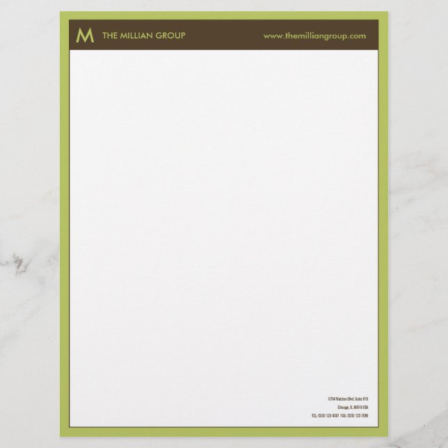 Clean Corporate Letterhead Gepersonaliseerd Briefhoofd (Voorkant)