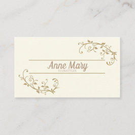 Clean Cream Color Business Card Visitekaartje