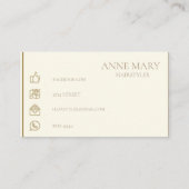 Clean Cream Color Business Card Visitekaartje (Achterkant)