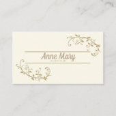 Clean Cream Color Business Card Visitekaartje (Voorkant)