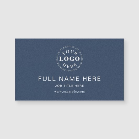 Clean Design Blue Textured Magnetic Business Card (Voorkant)