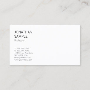Clean Design Modern Trendy Cool Professional Plain Visitekaartje