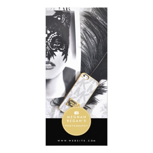 Clean Design Rack Card - Mode fotografie Reclamekaart (Voorkant)