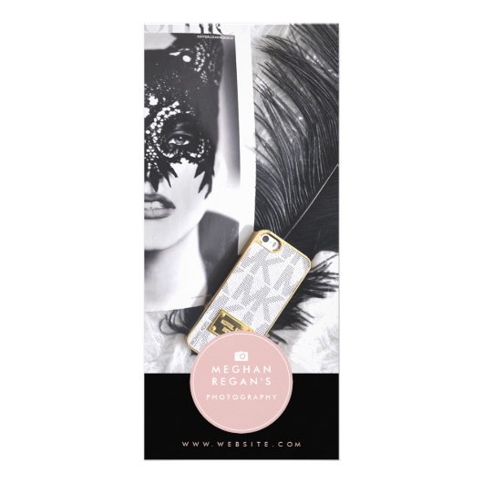 Clean Design Rack Card - Mode fotografie Reclamekaart (Voorkant)