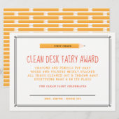 Clean Desk Fairy Award Kaart (Voorkant / Achterkant)