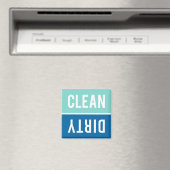 Clean Dirty Aqua en Cobalt Blue Dishwasmachine Magneet (Insitu (Vaatwasser))