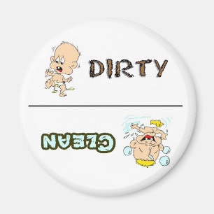 Clean Dirty Baby Dishwasmachine Magnet