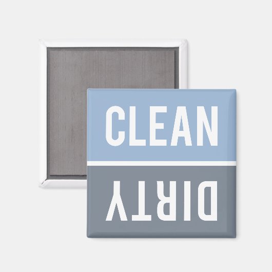 Clean Dirty Blue en Slate Dishwasmachine Magneet (Voorkant / Achterkant)