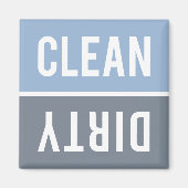 Clean Dirty Blue en Slate Dishwasmachine Magneet (Voorkant)