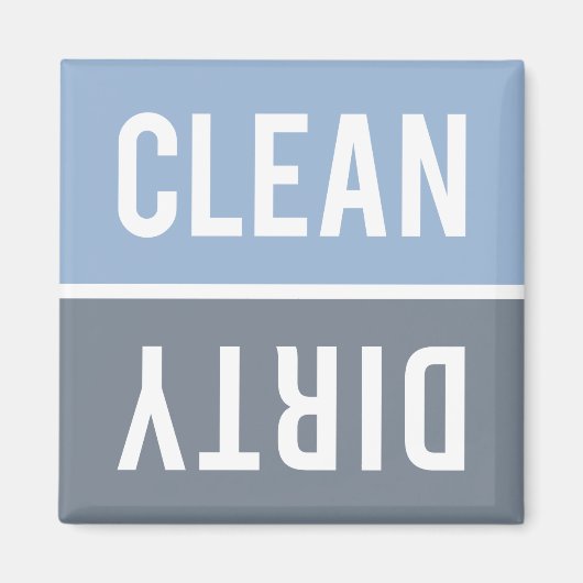 Clean Dirty Blue en Slate Dishwasmachine Magneet (Voorkant)