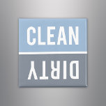 Clean Dirty Blue en Slate Dishwasmachine Magneet<br><div class="desc">Grijze blauwe,  leisteen en witte,  vuile wasmachine magneten. Draai de magneet achteruit of draai hem om te reinigen of vuil aan de voorkant van de vaatwasmachine om je familie te informeren over de schotels binnen.  Eenvoudig modern design.</div>