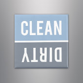 Clean Dirty Blue en Slate Dishwasmachine Magneet