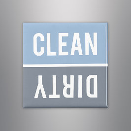 Clean Dirty Blue en Slate Dishwasmachine Magneet