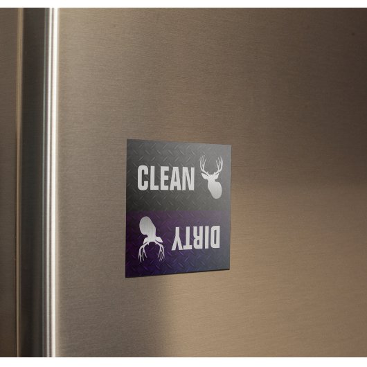 Clean Dirty Deer Buck Dishwasmachine Magnet