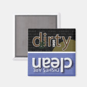 Clean Dirty Dishwaser Magnet (Voorkant / Achterkant)