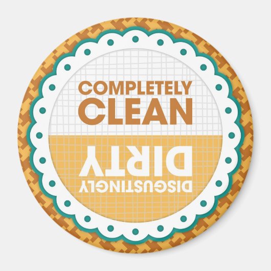 Clean Dirty Dishwaser Magnet (Voorkant)