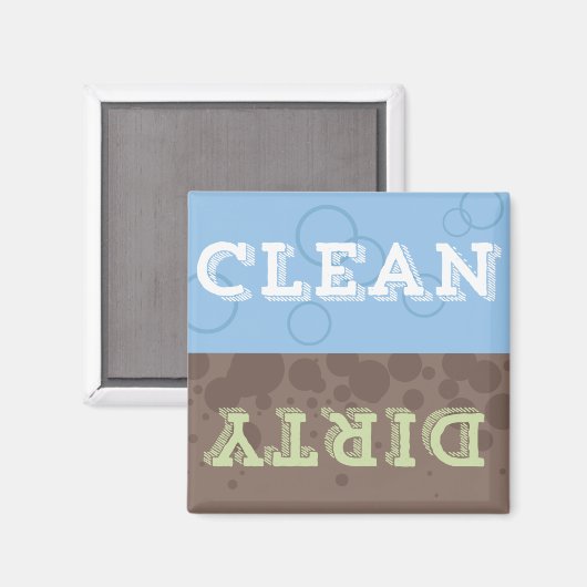 Clean Dirty Dishwaser Magnet (Voorkant / Achterkant)