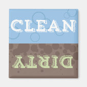 Clean Dirty Dishwaser Magnet (Voorkant)