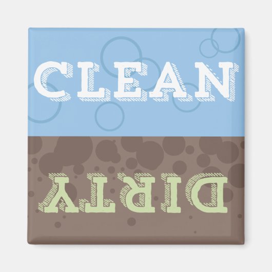Clean Dirty Dishwaser Magnet (Voorkant)