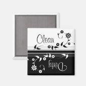 Clean Dirty Dishwaser Magnet (Voorkant / Achterkant)