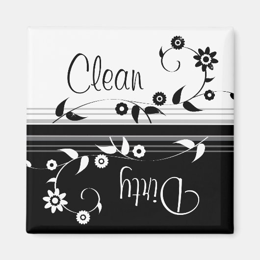 Clean Dirty Dishwaser Magnet (Voorkant)