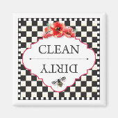 Clean Dirty Dishwaser Magnet (Voorkant)