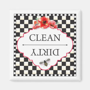 Clean Dirty Dishwaser Magnet