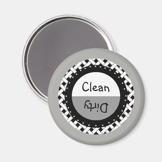 Clean Dirty Dishwaser Magnet (Voorkant / Achterkant)