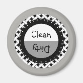Clean Dirty Dishwaser Magnet (Voorkant)