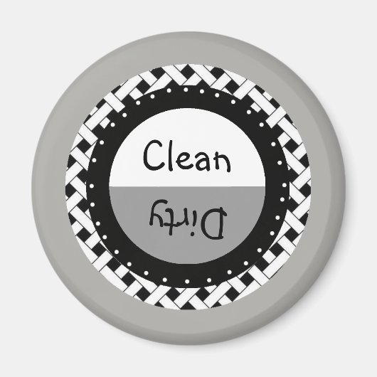 Clean Dirty Dishwaser Magnet (Voorkant)