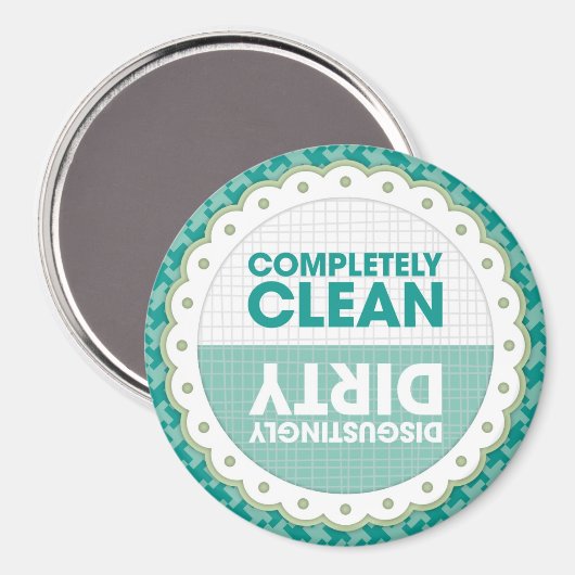 Clean Dirty Dishwaser Magnet (Voorkant / Achterkant)