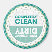 Clean Dirty Dishwaser Magnet (Voorkant)