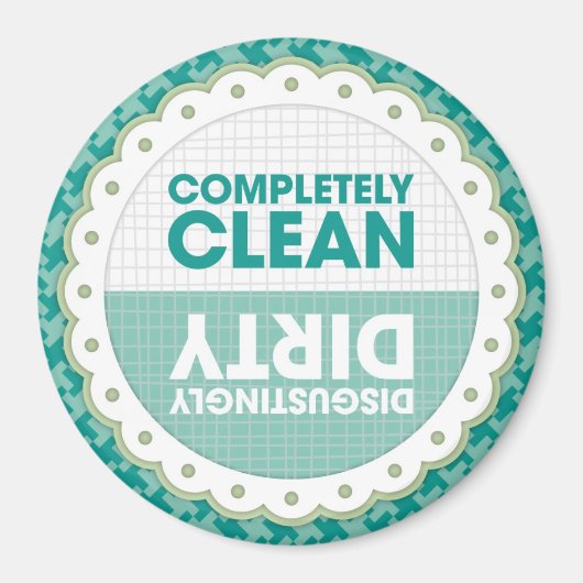 Clean Dirty Dishwaser Magnet (Voorkant)