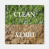 Clean Dirty Dishwaser Magnet (Voorkant)