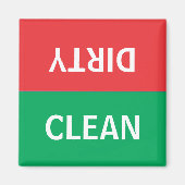 Clean Dirty Dishwaser Magnet (Voorkant)