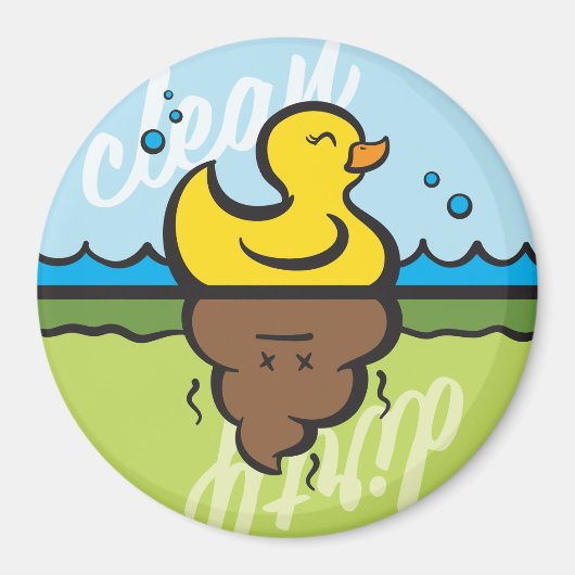 Clean Dirty Dishwaser Magnet (Voorkant)