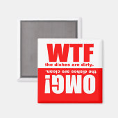 Clean Dirty Dishwasher magnet (Voorkant / Achterkant)