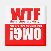 Clean Dirty Dishwasher magnet (Voorkant)