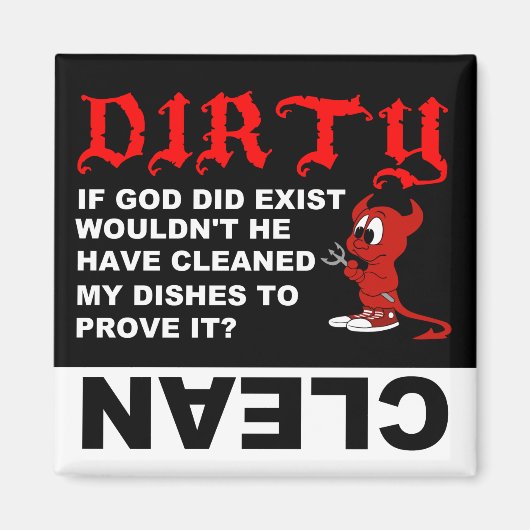 Clean Dirty Dishwasher magnet (Voorkant)