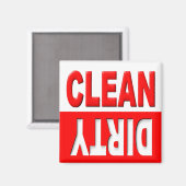 Clean Dirty Dishwasher magnet (Voorkant / Achterkant)