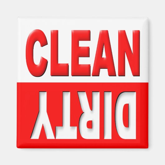 Clean Dirty Dishwasher magnet (Voorkant)