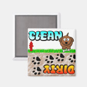 Clean Dirty Dishwasher magnet (Voorkant / Achterkant)