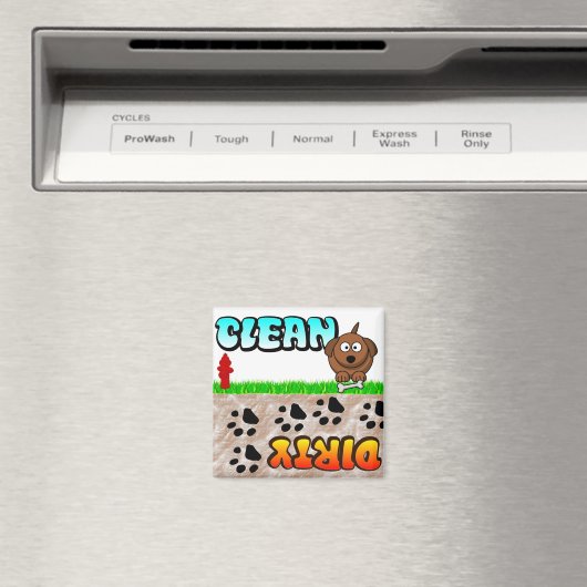 Clean Dirty Dishwasher magnet (Insitu (Vaatwasser))