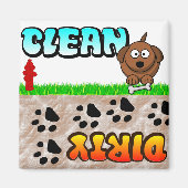 Clean Dirty Dishwasher magnet (Voorkant)