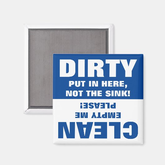 Clean Dirty Dishwasher magnet (Voorkant / Achterkant)