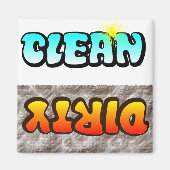 Clean Dirty Dishwasher magnet (Voorkant)